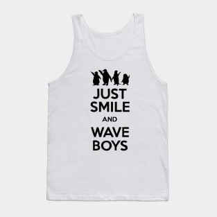 Just Smile and Wave Boys Quote Tank Top